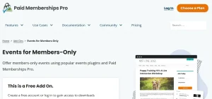Paid Memberships Pro – Events Add On
