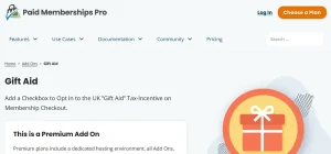 Paid Memberships Pro – Gift Aid Add On
