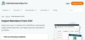 Paid Memberships Pro – Import Members From CSV Add On