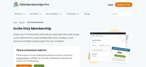 Paid Memberships Pro – Invite Only Add On