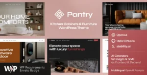 Pantry — Kitchen Cabinets & Furniture WordPress Theme