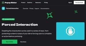 Popup Maker – Forced Interaction