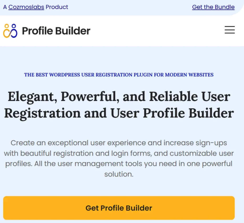 Profile Builder – Custom Profile Menus Add-On