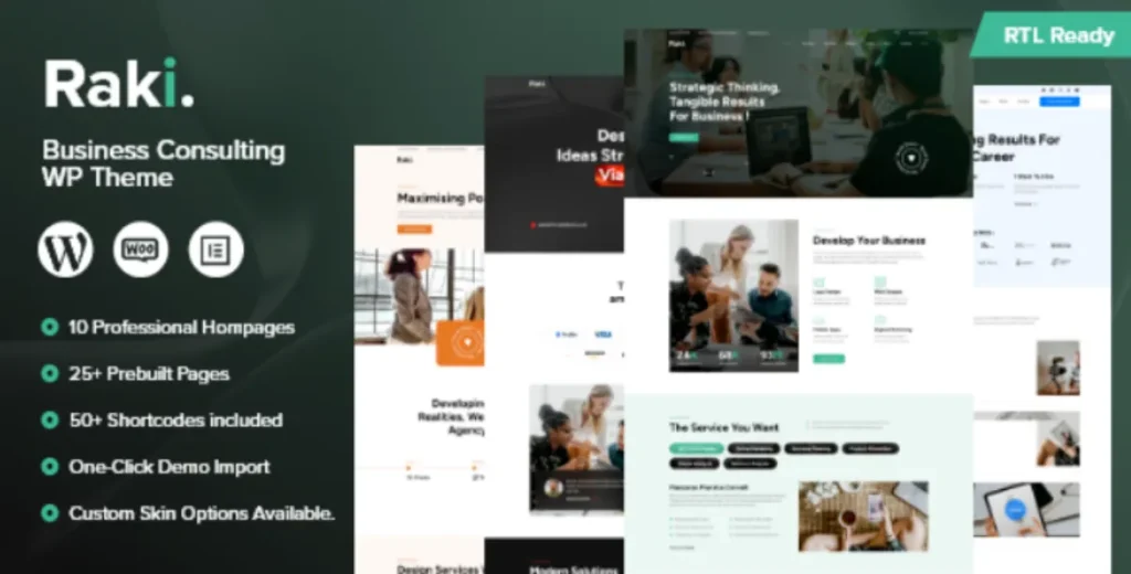 Raki - Business, Finance Consulting WordPress Theme