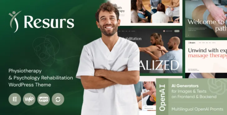Resurs - Physiotherapy & Psychology Rehabilitation WordPress Theme