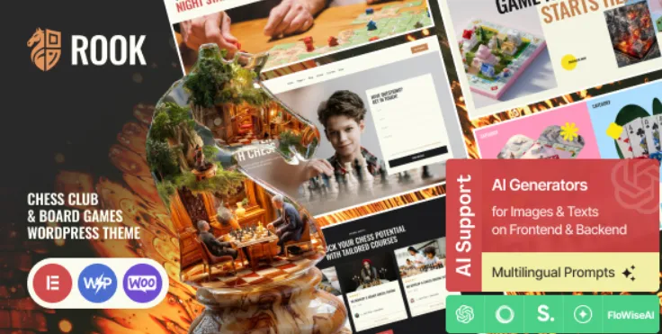 Rook - Chess Club & Board Games WordPress Theme