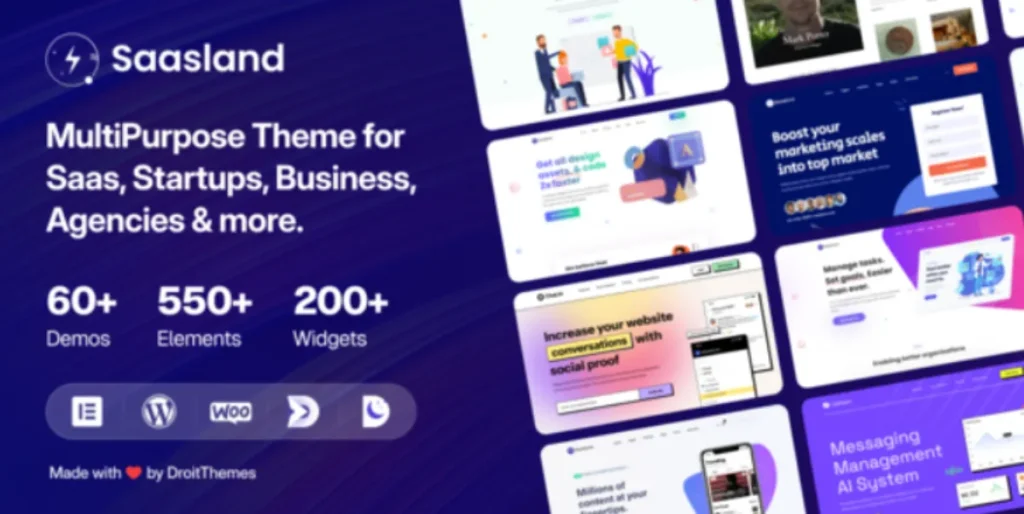 Saasland - MultiPurpose WordPress Theme for Startup