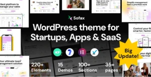 Sofax - Software & Startup WordPress Theme