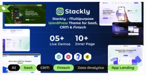 Stackly – Multipurpose WordPress Theme for SaaS, CRM & Fintech