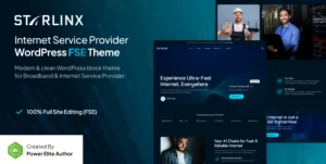 Starlinx – Broadband & Internet Service Provider Gutenverse FSE WordPress Theme