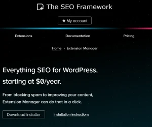 The SEO Framework – Extension Manager