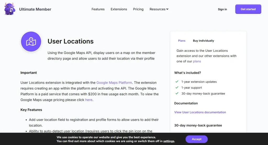 Ultimate Member – User Locations