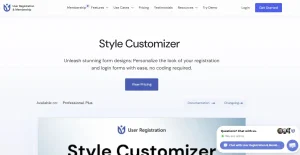 User Registration Style Customizer