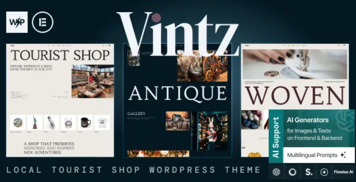 Vintz - Local Tourist Antique Shop WordPress Theme