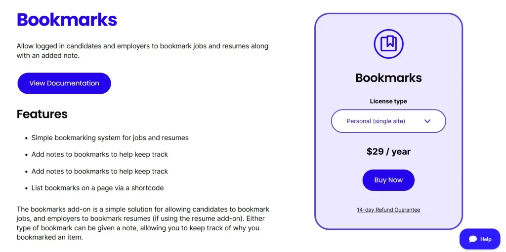 WP Job Manager – Bookmarks