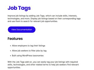 WP Job Manager – Job Tags