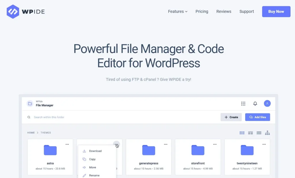 WPIDE – File Manager & Code Editor Premium