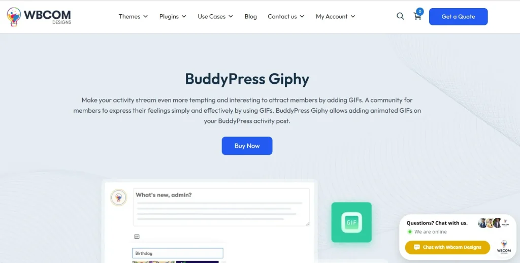 Wbcom Designs – BuddyPress Giphy