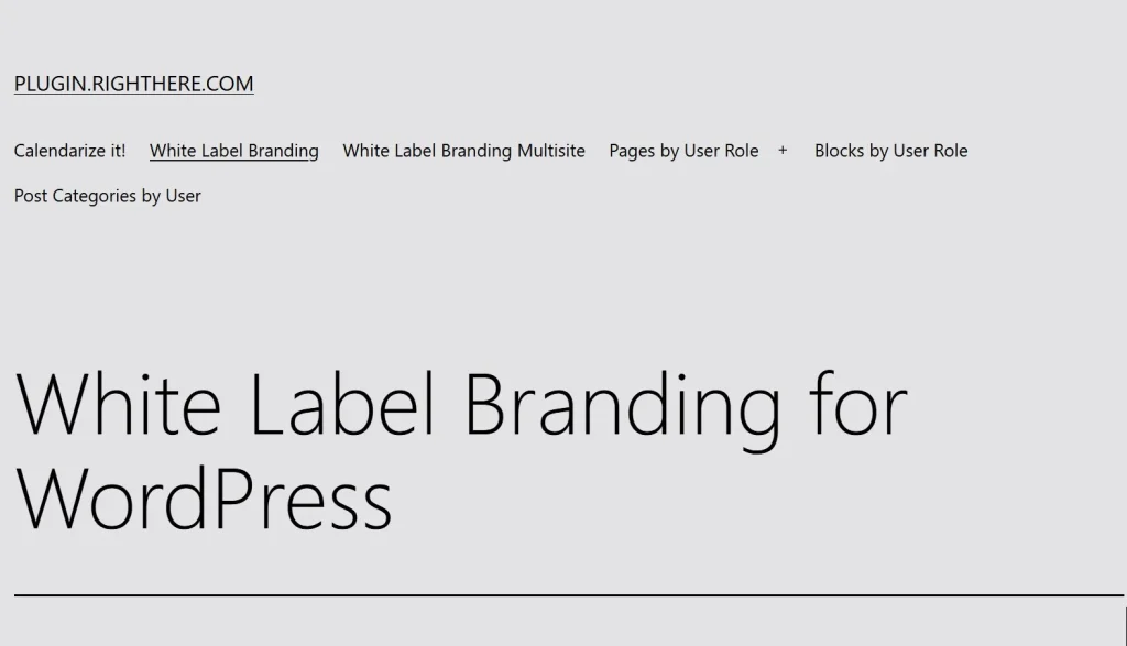 White Label Branding for WordPress
