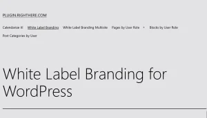 White Label Branding for WordPress