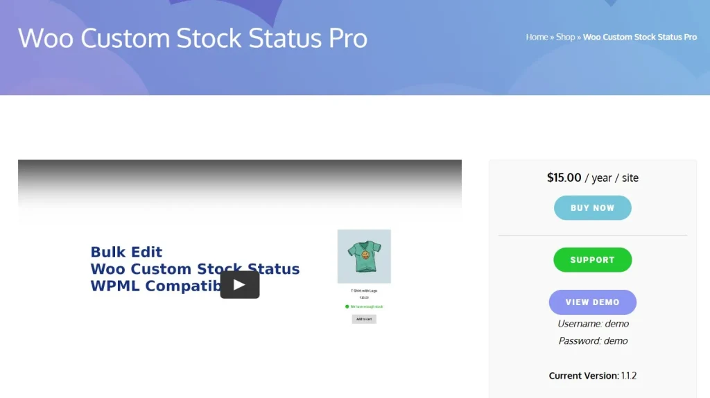 Woo Custom Stock Status Pro