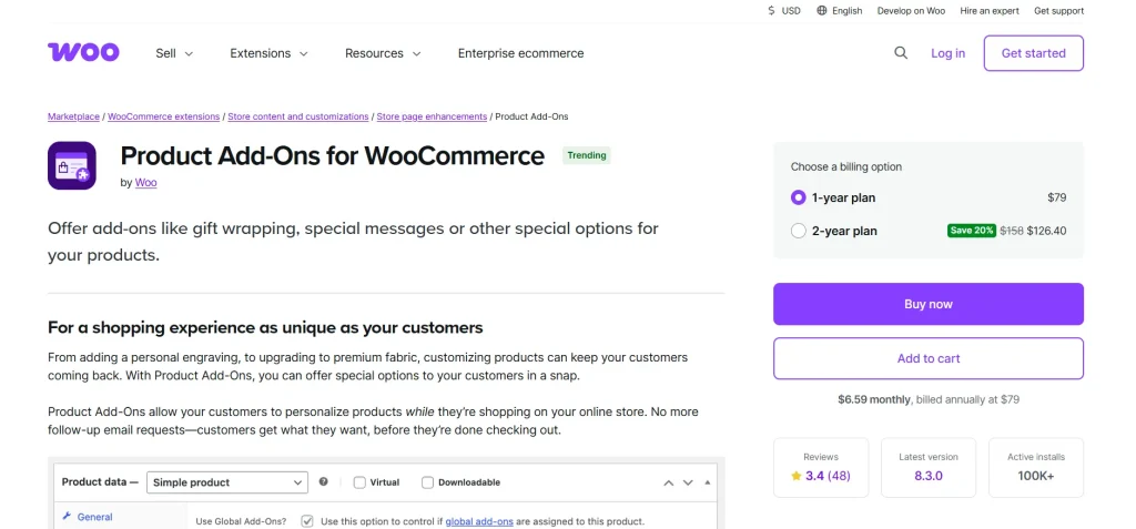 WooCommerce Product Add-Ons
