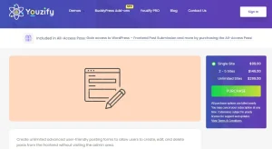 Youzify – WordPress Frontend Post Submission