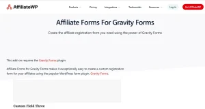 AffiliateWP – Affiliate Forms For Gravity Forms