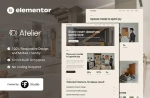 Atelier - Interior Design Elementor Template Kit