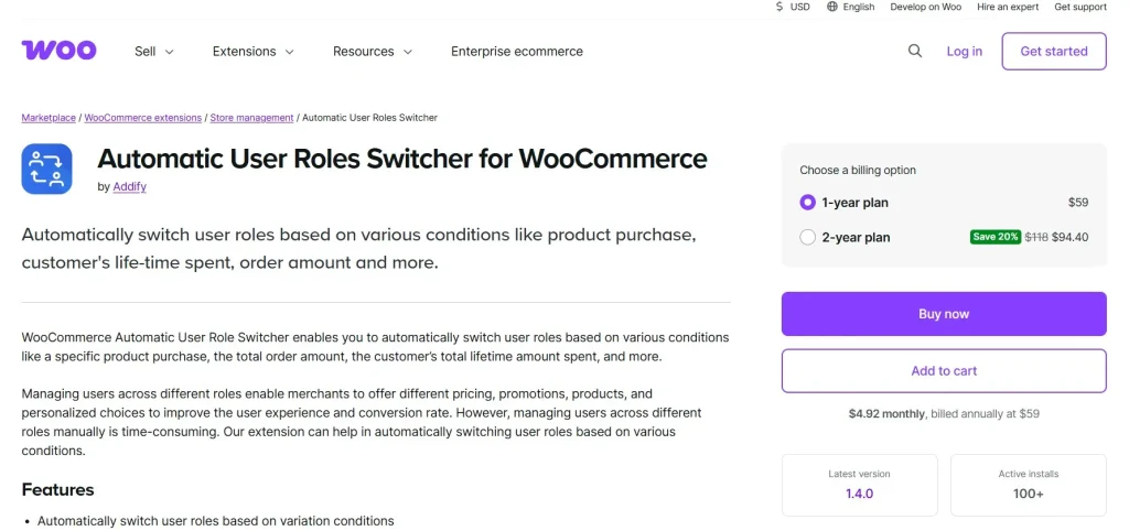 Automatic User Roles Switcher
