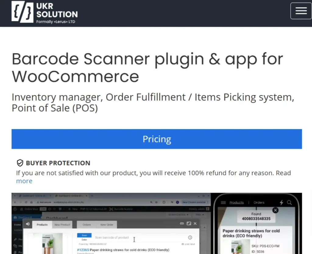 Barcode Scanner with Inventory & Order Manager – (business)