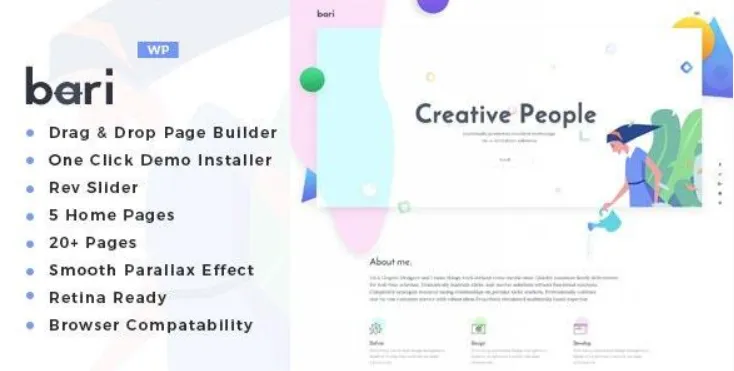 Bari - Portfolio and SEO /Digital Agency WordPress Theme