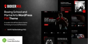 Boxernia – Boxing School & Martial Arts Gutenverse FSE WordPress Theme