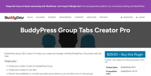 BuddyPress Group Tabs Creator Pro