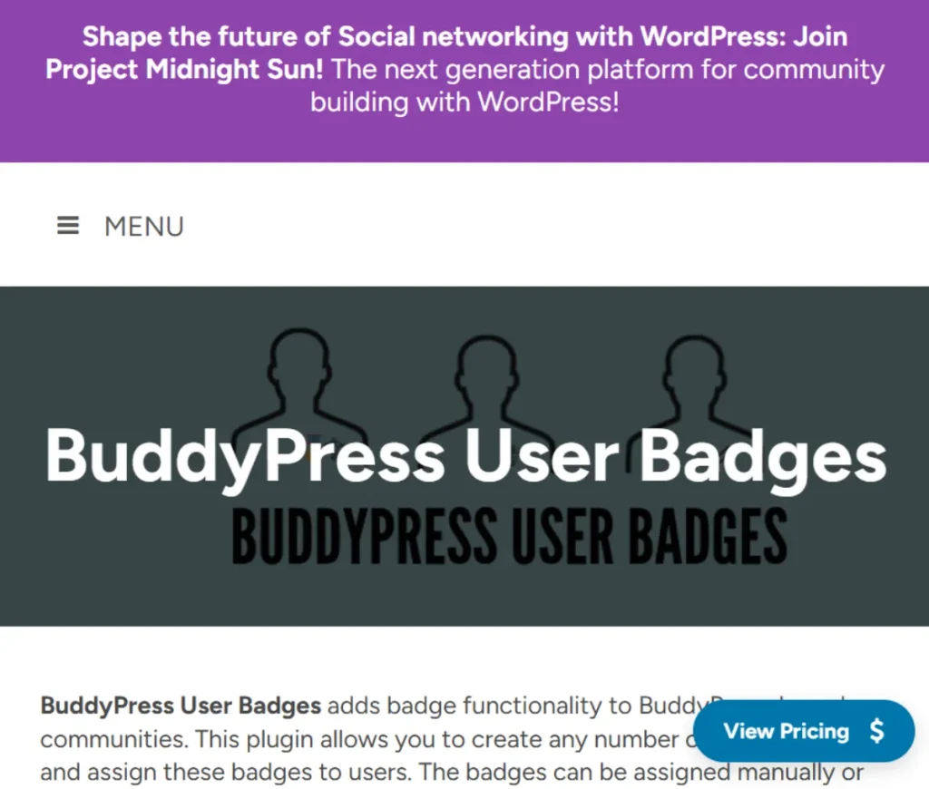BuddyPress User Badges