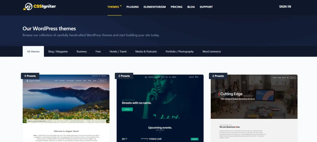 CSS Igniter Vignette WordPress Theme