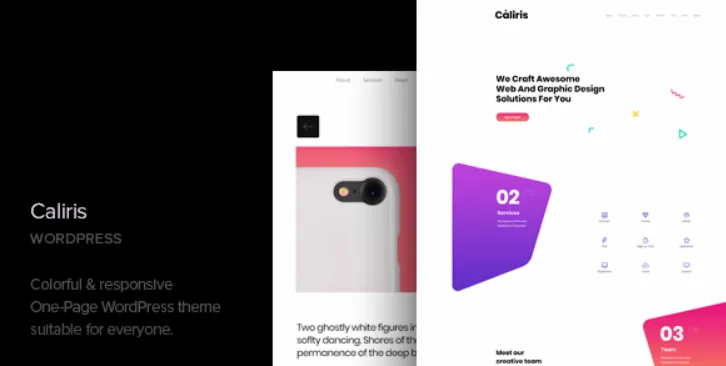 Caliris - Responsive One Page WordPress Theme