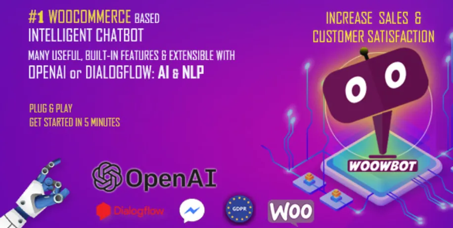 ChatBot for WooCommerce - Retargeting, Exit Intent, Abandoned Cart, Facebook Live Chat - WoowBot