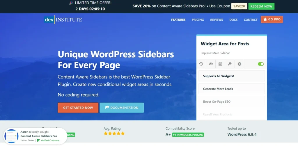 Content Aware Sidebars Pro
