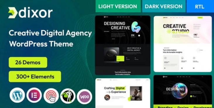 Dixor - Creative Digital Agency WordPress Theme