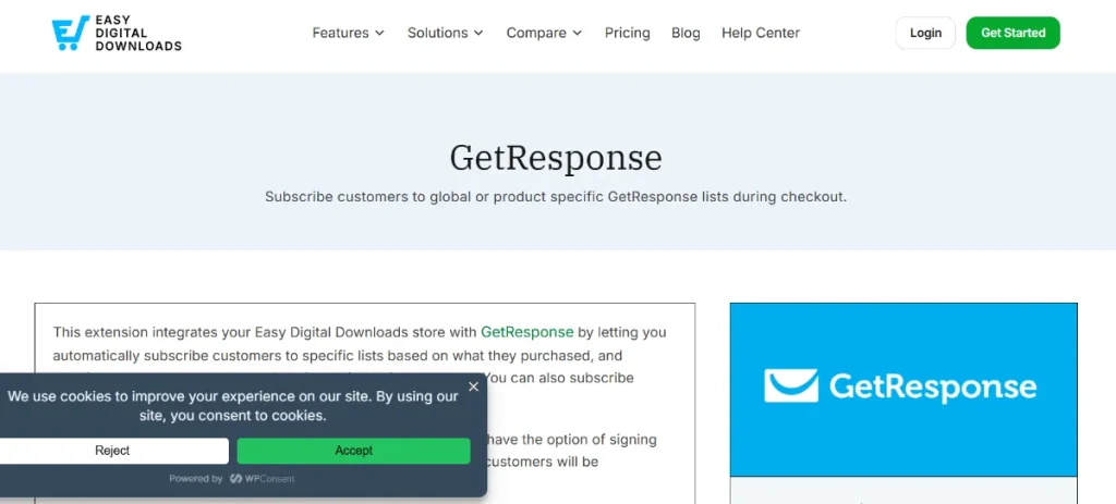 Easy Digital Downloads – GetResponse