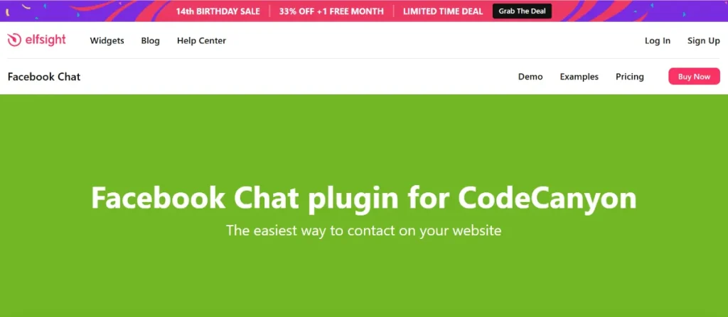 Elfsight Facebook Chat CC