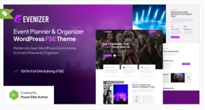 Evenizer – Event Planner & Organizer Gutenverse FSE WordPress Theme