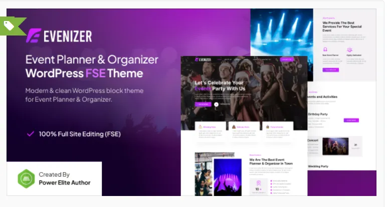 Evenizer – Event Planner & Organizer Gutenverse FSE WordPress Theme