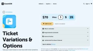 EventON – Ticket Variations & Options