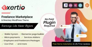 Exertio - Freelance Marketplace WordPress Theme
