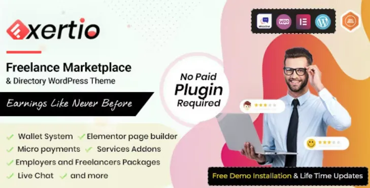 Exertio - Freelance Marketplace WordPress Theme