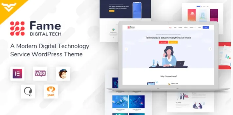 Fame - Digital Technology/Service WordPress Theme