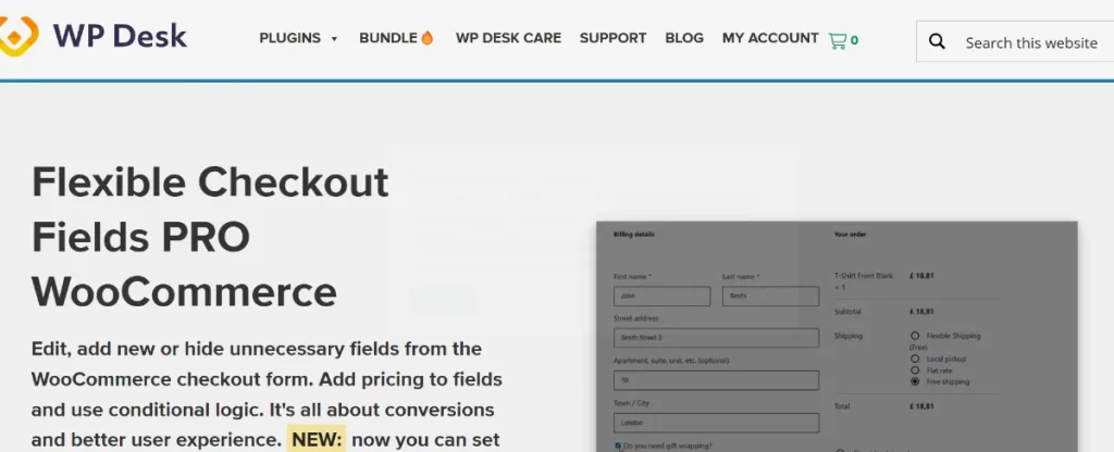 Flexible Checkout Fields PRO