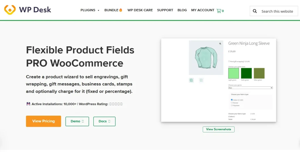 Flexible Product Fields PRO
